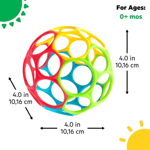Bright Starts Oball Shaker Rattle Toy, Ages Newborn Plus