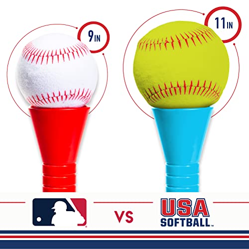 Franklin Sports Grow-with-Me Kids Baseball Batting Tee + Stand Set for Youth + Toddlers - Youth Baseball, Softball + Teeball Hitting Tee Set for Boys + Girls