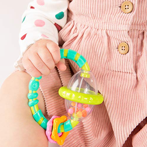 Bright Starts Oball Shaker Rattle Toy, Ages Newborn Plus