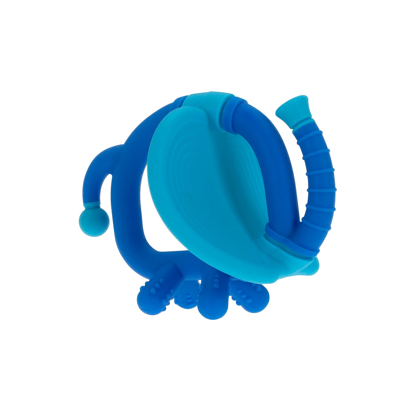 Nuby Geo Zoos Massaging Teether - Baby Teething Toy - Soft Easy Grip - 3+ Months - Elephant