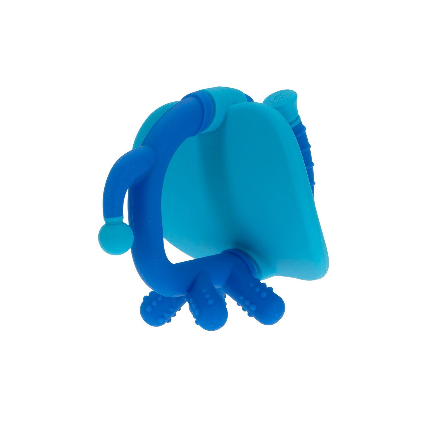 Nuby Geo Zoos Massaging Teether - Baby Teething Toy - Soft Easy Grip - 3+ Months - Elephant