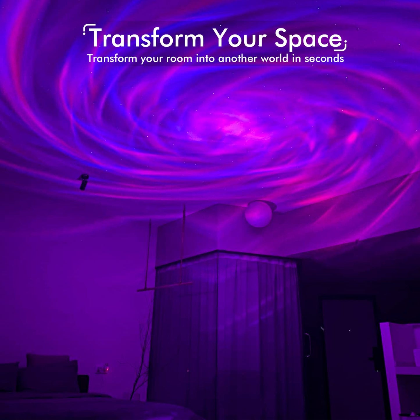 Rossetta Star Projector, Galaxy Projector for Bedroom, LED Night Light Aurora Projector with Bluetooth Speaker, White Noise, Timer and Remote, Room Decor, Gifts for Kids, Adults, Christmas, Birthday