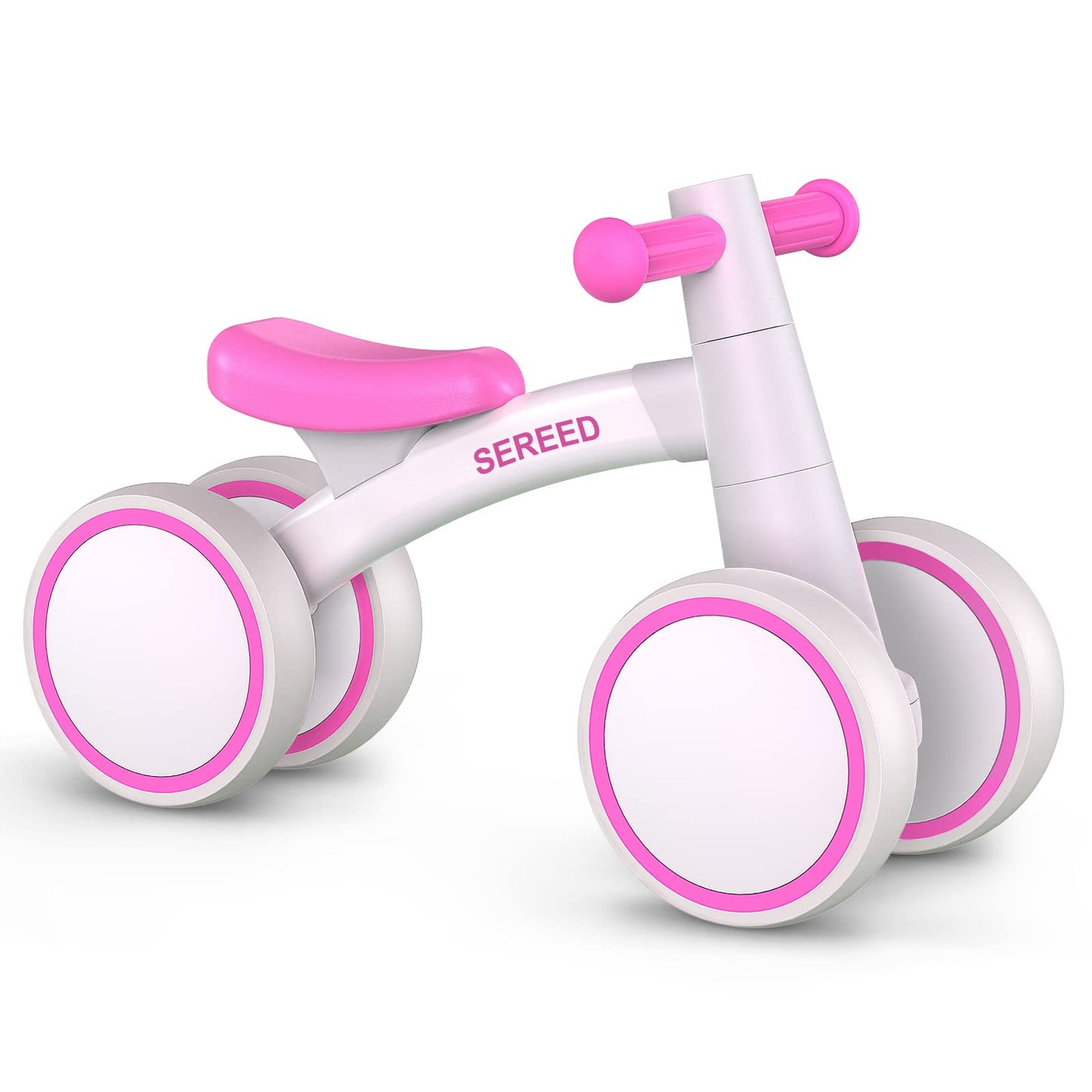 SEREED Baby Balance Bike for 1 Year Old Boys Girls 12-24 Month Toddler Balance Bike, 4 Wheels Toddler First Bike, First Birthday Gifts