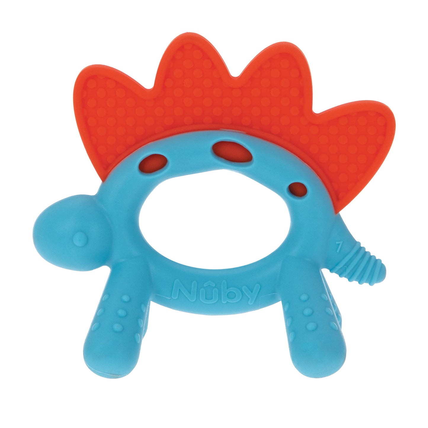 Nuby Geo Zoos Massaging Teether - Baby Teething Toy - Soft Easy Grip - 3+ Months - Elephant