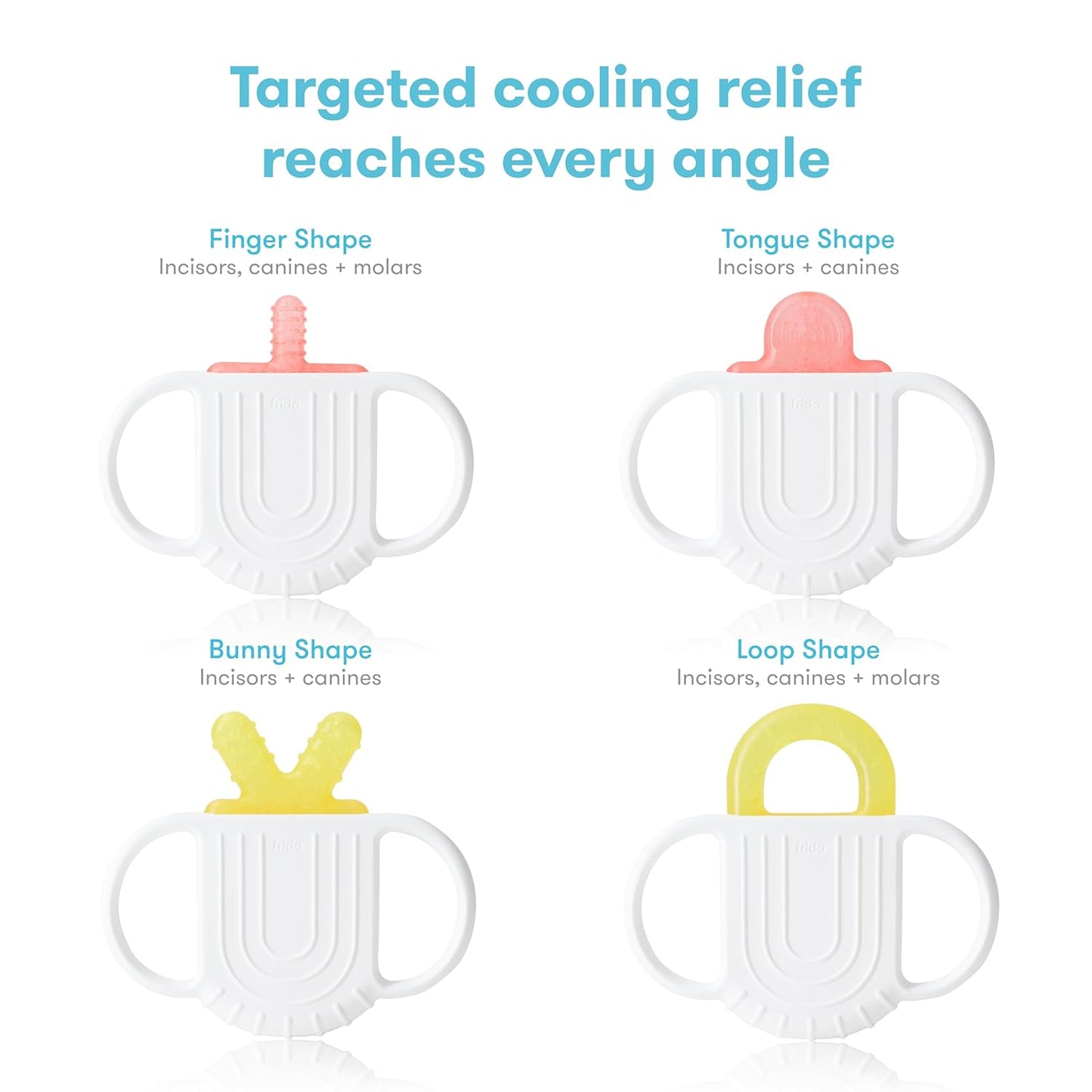 Frida Baby Teething Relief Not-Too-Cold-to-Hold Baby Teether BPA-Free Silicone Teething Toys