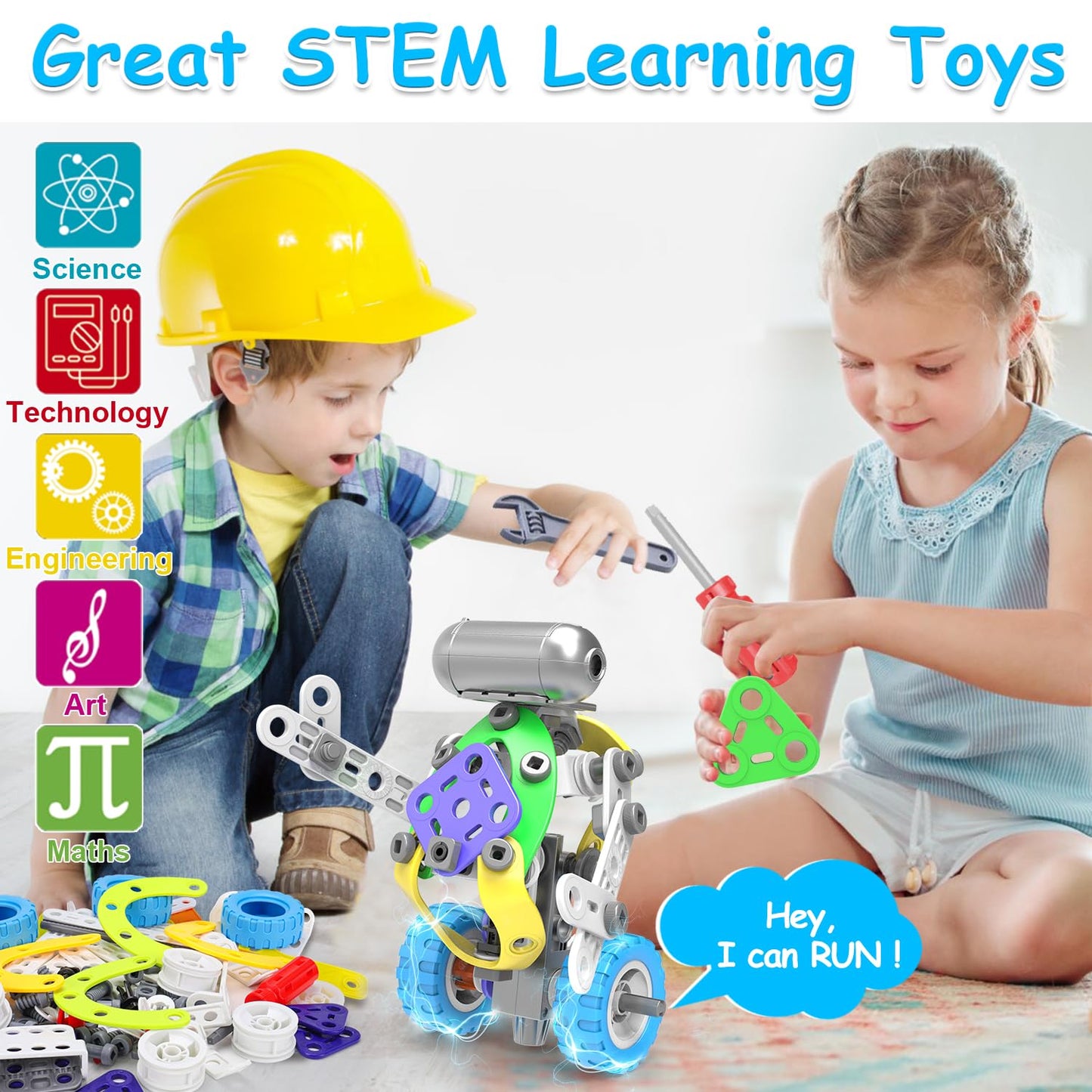 10 in 1 STEM Toys for 4 5 6 7 8+ Year Old Boy Girl Birthday Gifts Building Toys for Kids Ages 4-8 5-7 6-8 Educational Stem Activities for Boys 4-6 8-10 Construction Creative Games Holiday Idea Gift