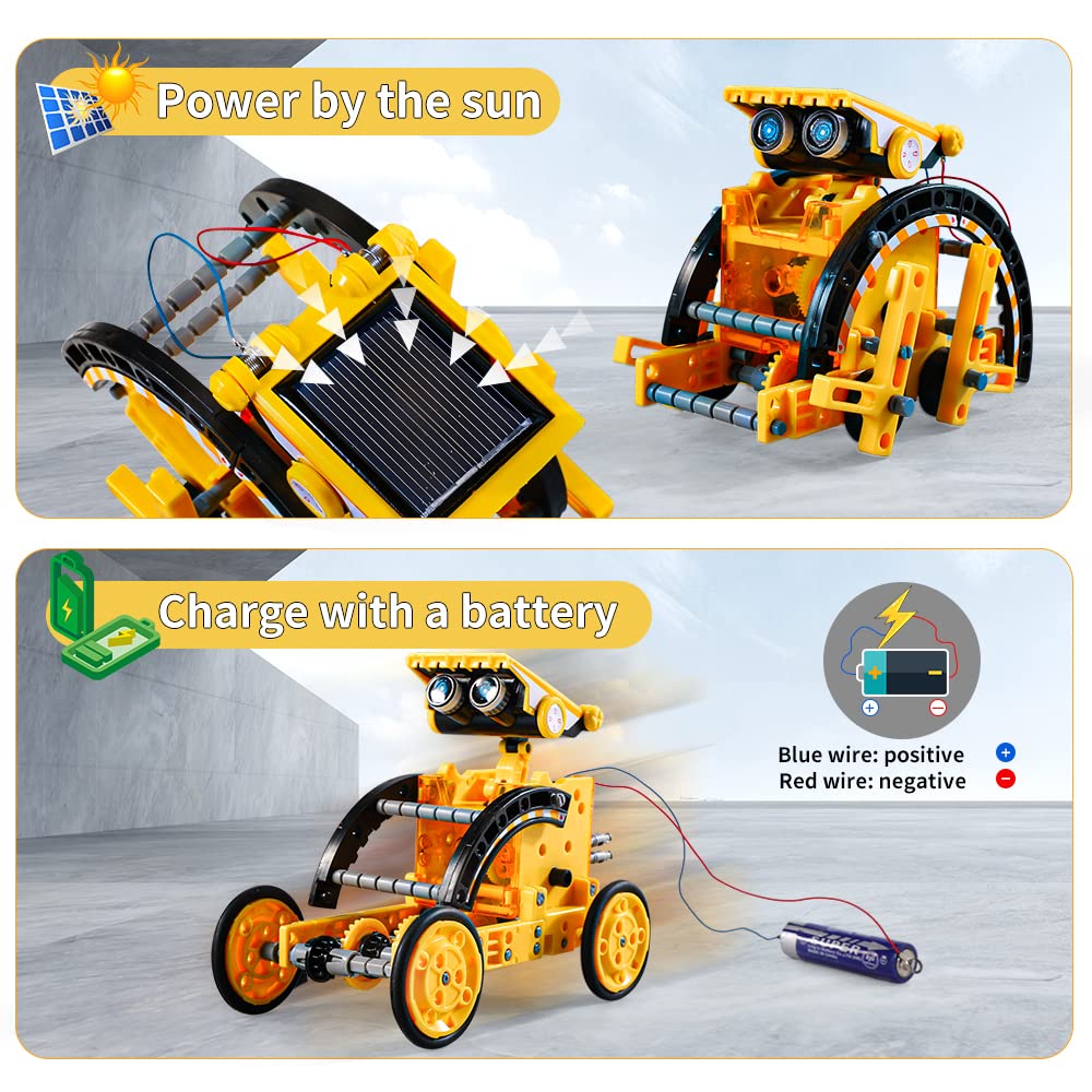 Lucky Doug Toys for Ages 8-13, 12-in-1 STEM Solar Robot Kit Toys Gifts for Kids 8 9 10 11 12 13 Years Old, Educational Building Science Experiment Set Birthday for Kids Boys Girls