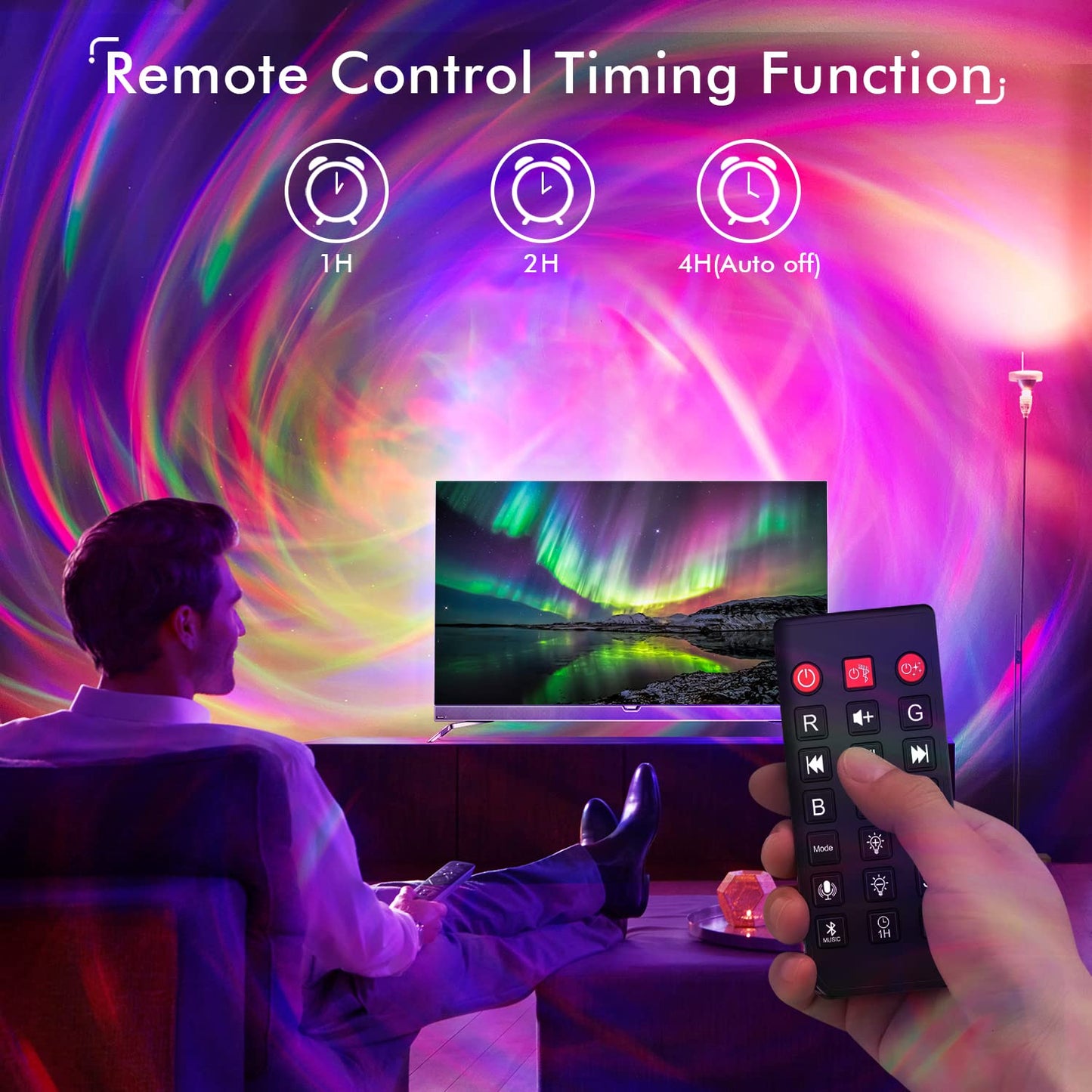 Rossetta Star Projector, Galaxy Projector for Bedroom, LED Night Light Aurora Projector with Bluetooth Speaker, White Noise, Timer and Remote, Room Decor, Gifts for Kids, Adults, Christmas, Birthday