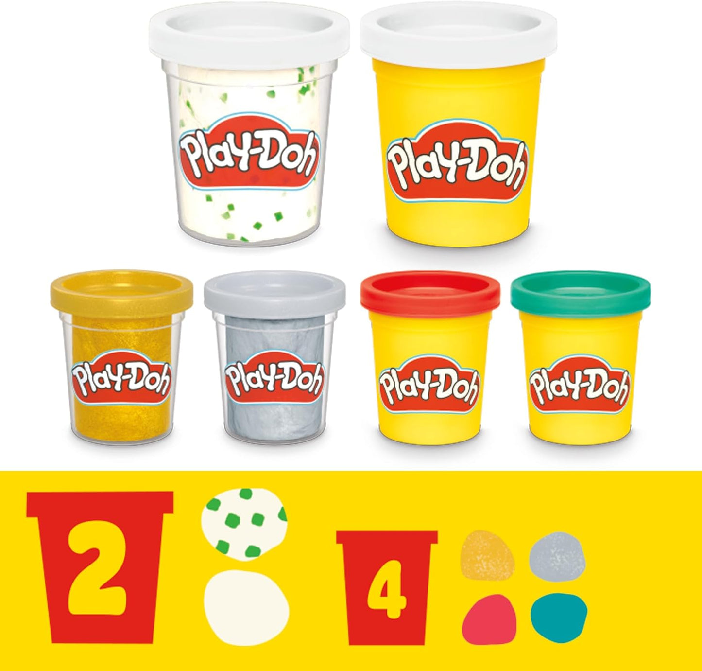 Play-Doh Drill 'n Fill Dentist Toy for Kids 3 Years and Up with Cavity and Metallic Colored Modeling Compound, 10 Tools, 8 Total Cans, 2 Ounces Each, Non-Toxic, Assorted Colors