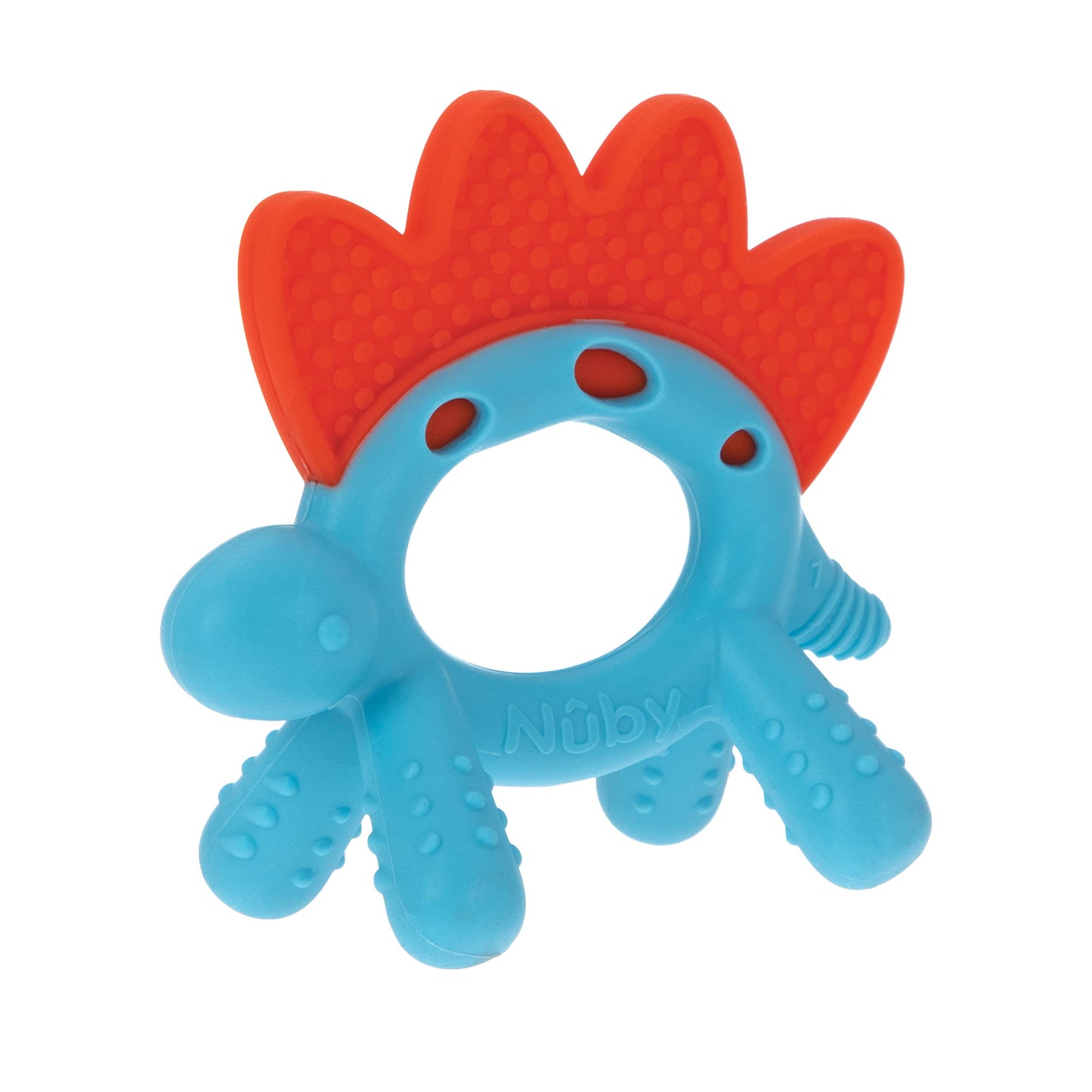Nuby Geo Zoos Massaging Teether - Baby Teething Toy - Soft Easy Grip - 3+ Months - Elephant