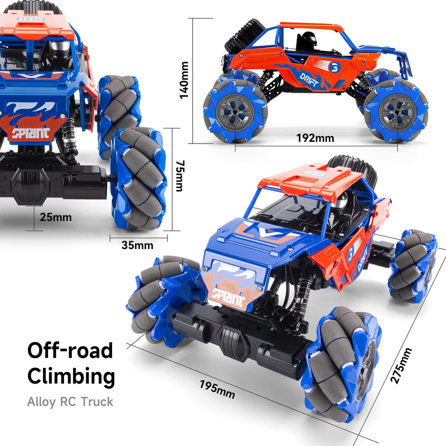 4WD Remote Control Gesture Sensor Car,Hand Controlled RC Stunt Car,Double-Sided Vehicle 360° Rotation with Light and Music Spray, Watch Toy Cars for Boys & Girls Birthday