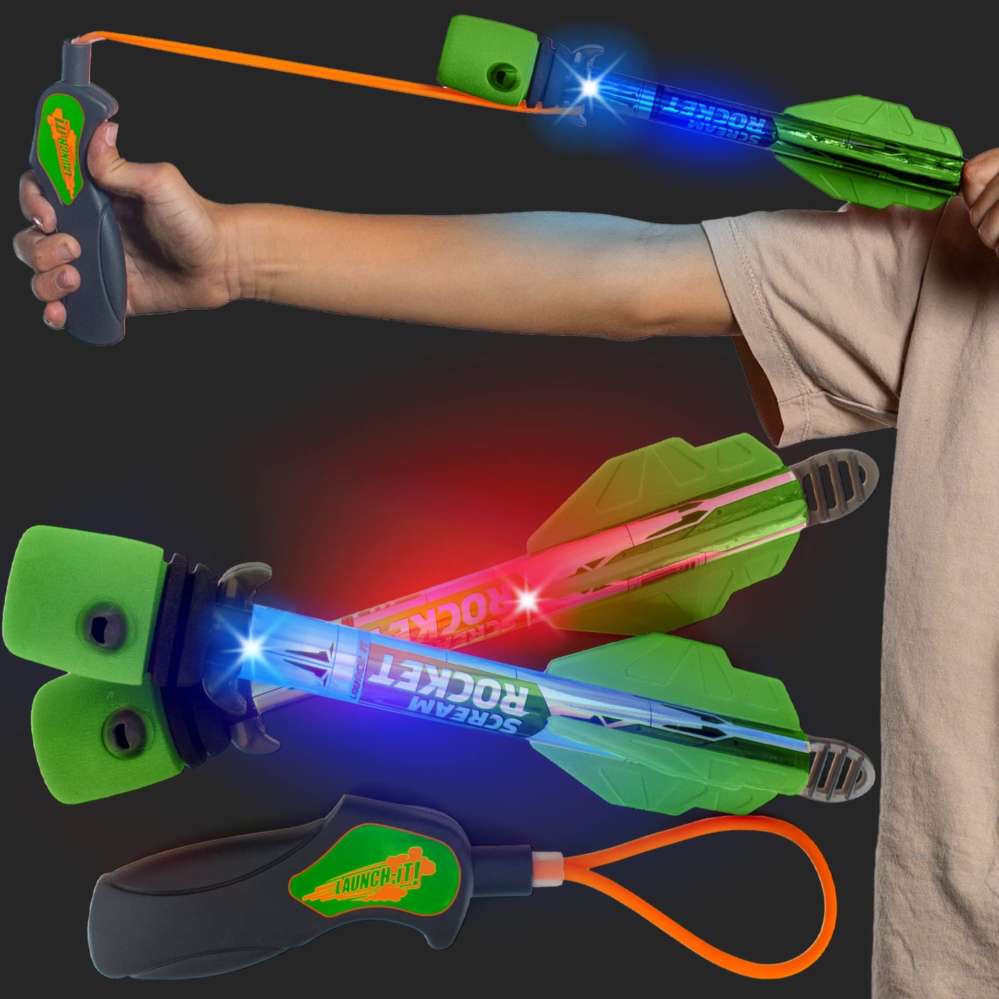 Toy Rocket Launcher for Kids: Slingshot Rockets Outdoor Toys & Beach Games - Water Summer Birthday Gifts for Boys & Girls All Ages 8 & Up - Pool Toys & Boy Gifts for 8 9 10 11 12 Year Old Gift Ideas