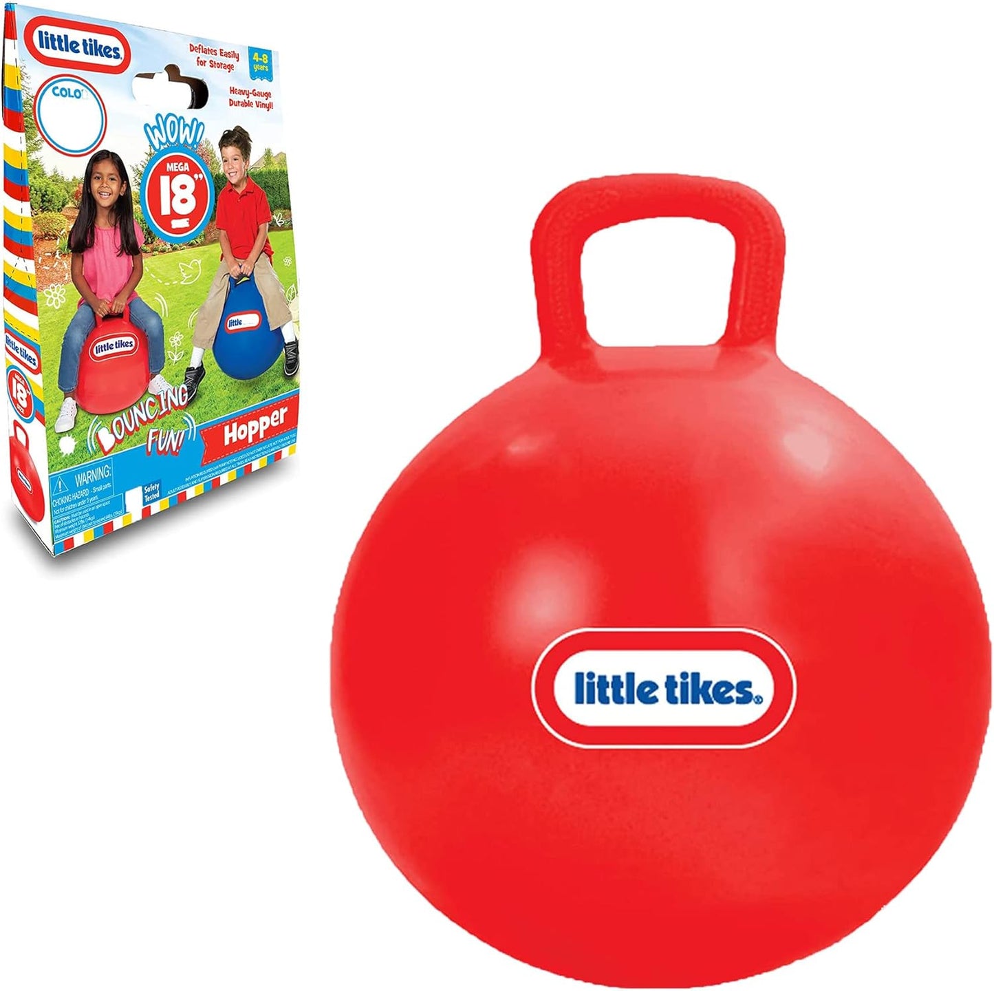 Little Tikes 18" Red Inflatable Hopper Ball for Kids Ages 4-8