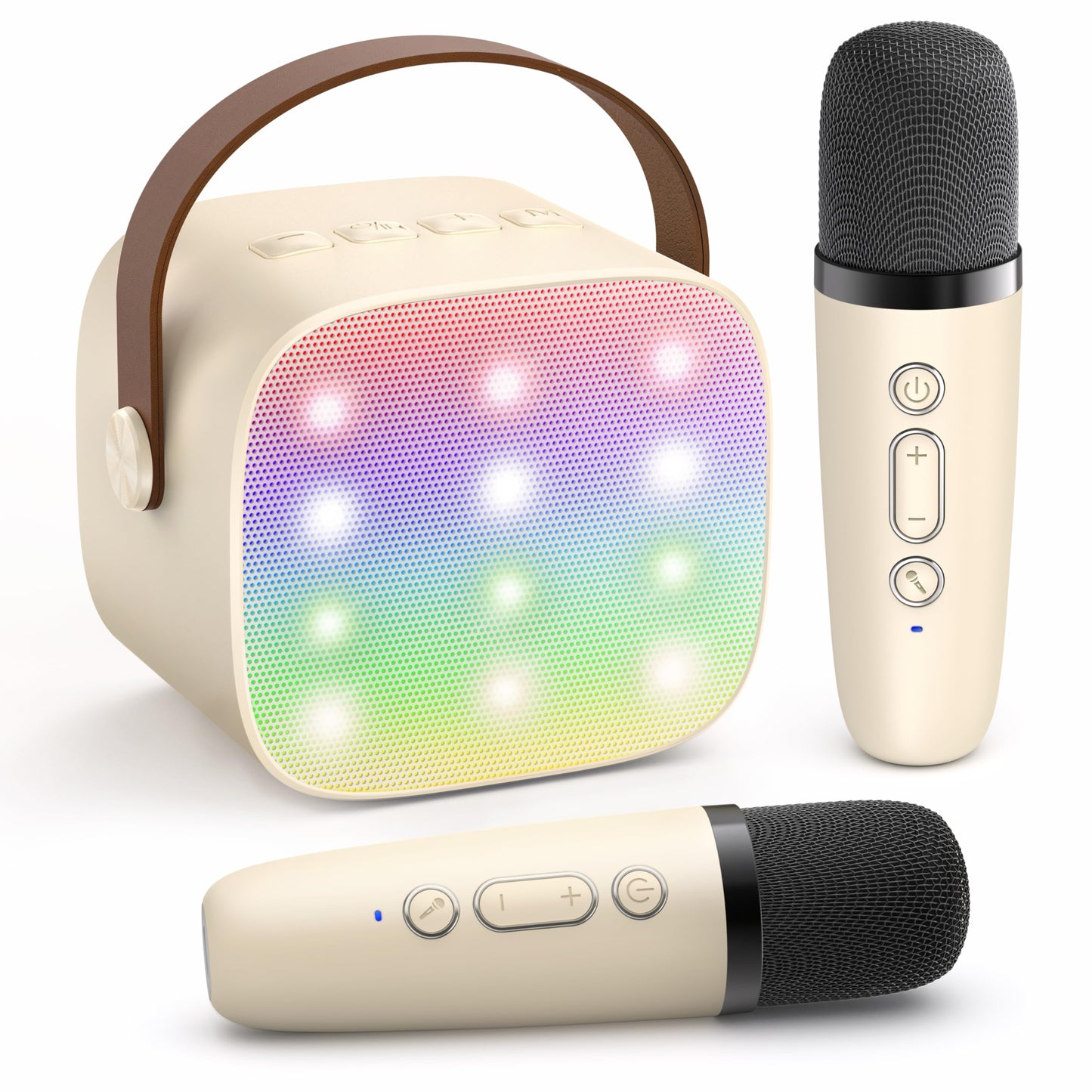 YLL Mini Karaoke Machine with 2 Wireless Microphones, TOP Kids Gifts for Girls Ages 3, 4, 5, 6, 7, 8, 9,10,11,12 +Year Old, 4-12 Years Old Birthday Toy Gift for Girls Boys Party (Purple)