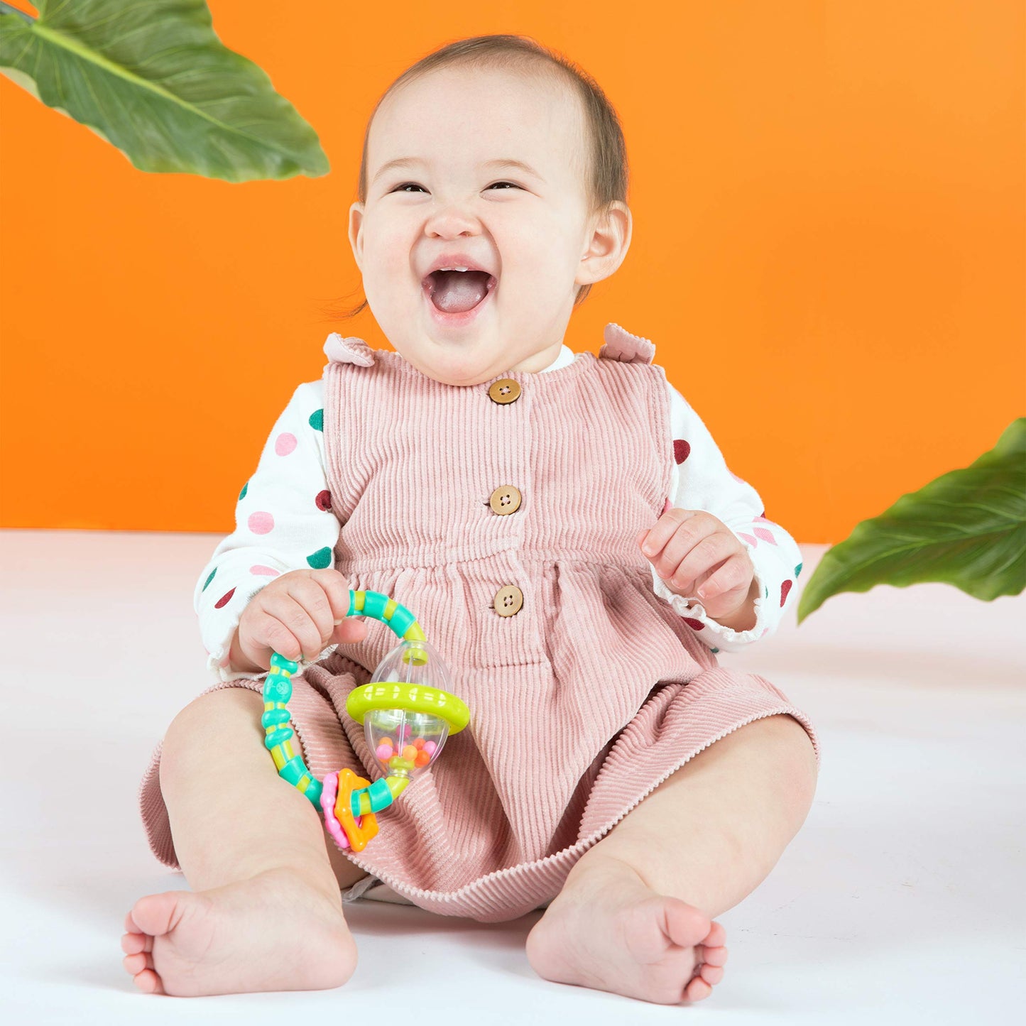 Bright Starts Oball Shaker Rattle Toy, Ages Newborn Plus