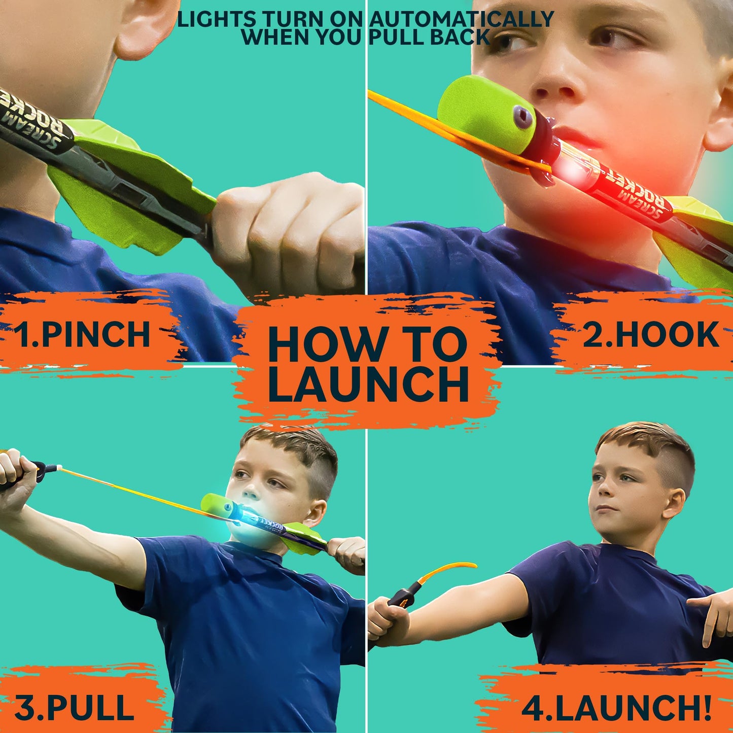 Toy Rocket Launcher for Kids: Slingshot Rockets Outdoor Toys & Beach Games - Water Summer Birthday Gifts for Boys & Girls All Ages 8 & Up - Pool Toys & Boy Gifts for 8 9 10 11 12 Year Old Gift Ideas