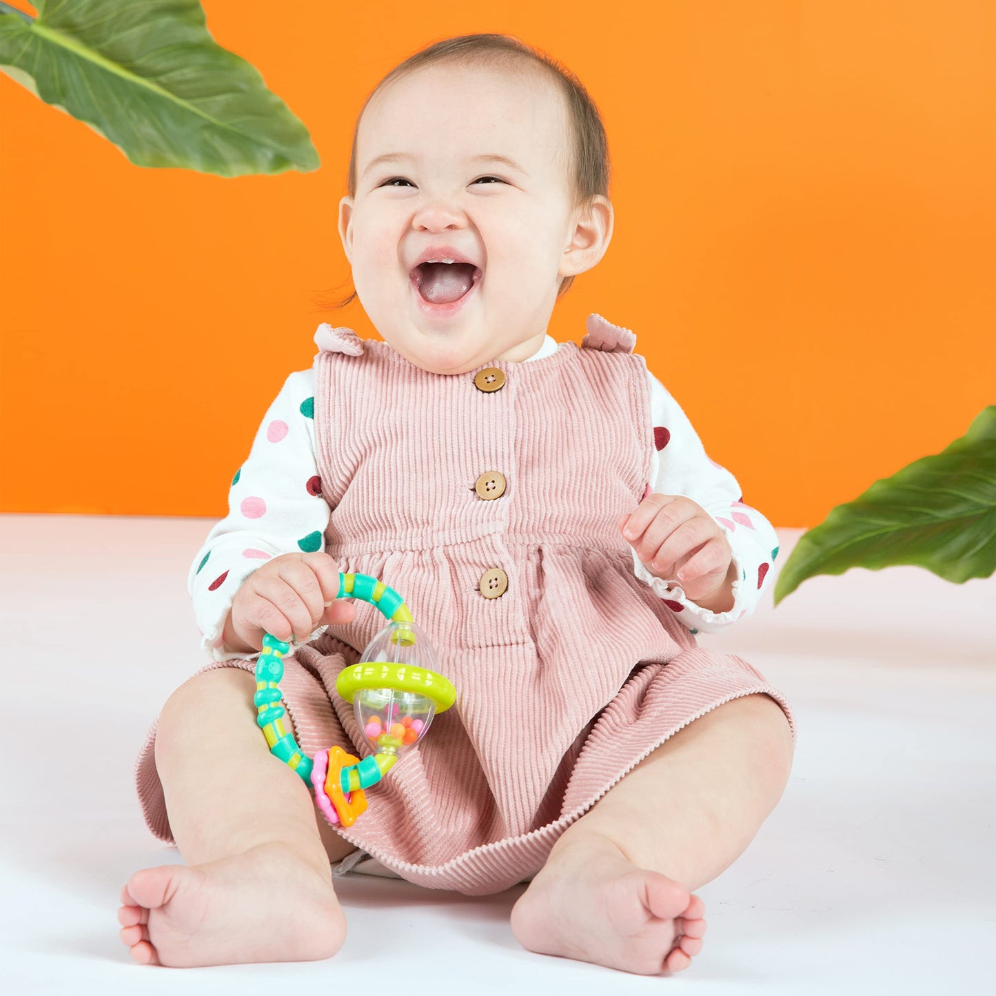 Bright Starts Oball Shaker Rattle Toy, Ages Newborn Plus
