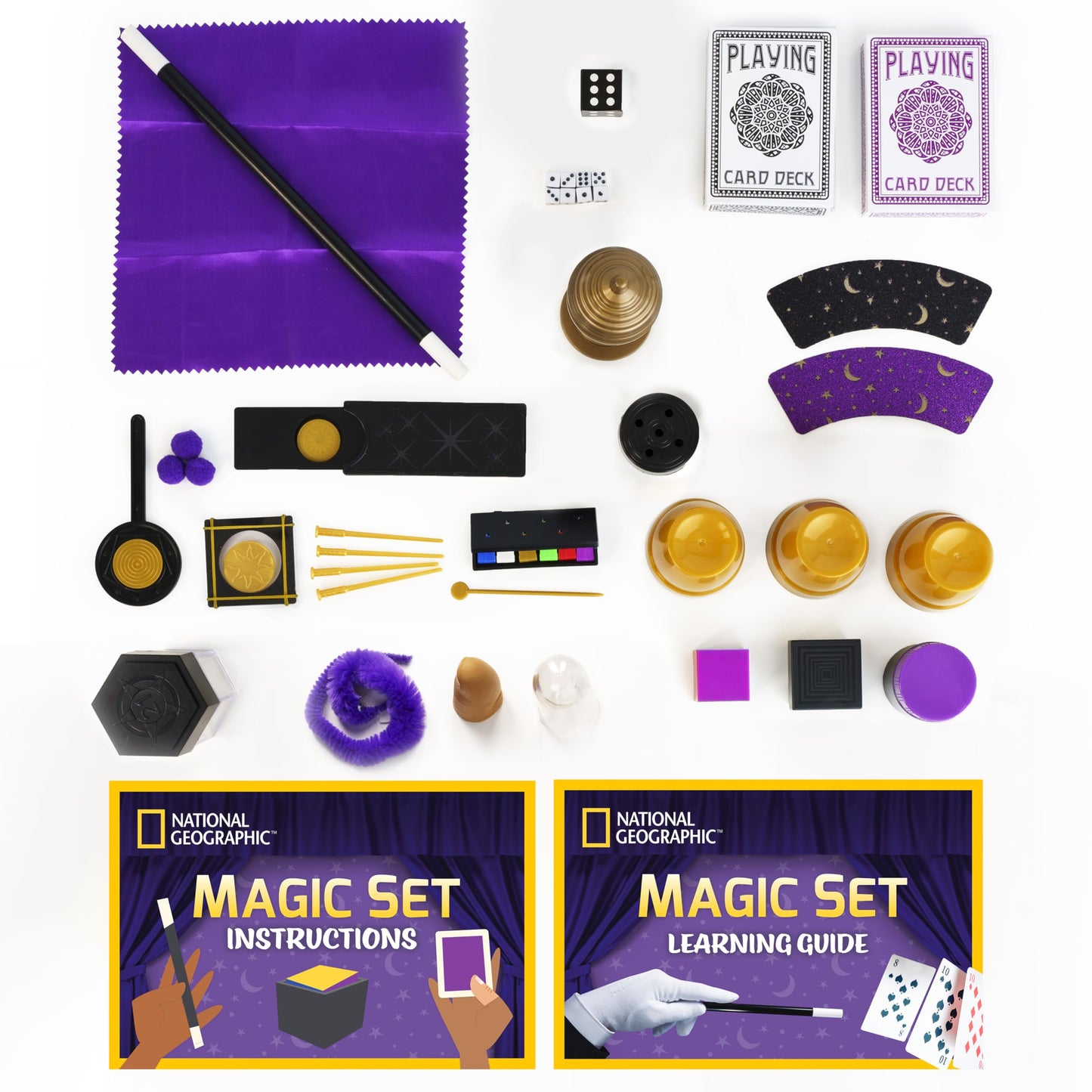 National Geographic Kids Magic Set - 45 Magic Tricks for Kids to Perform with Step-by-Step Video Instructions for Each Trick Provided by a Professional Magician, Toys for Boys and Girls