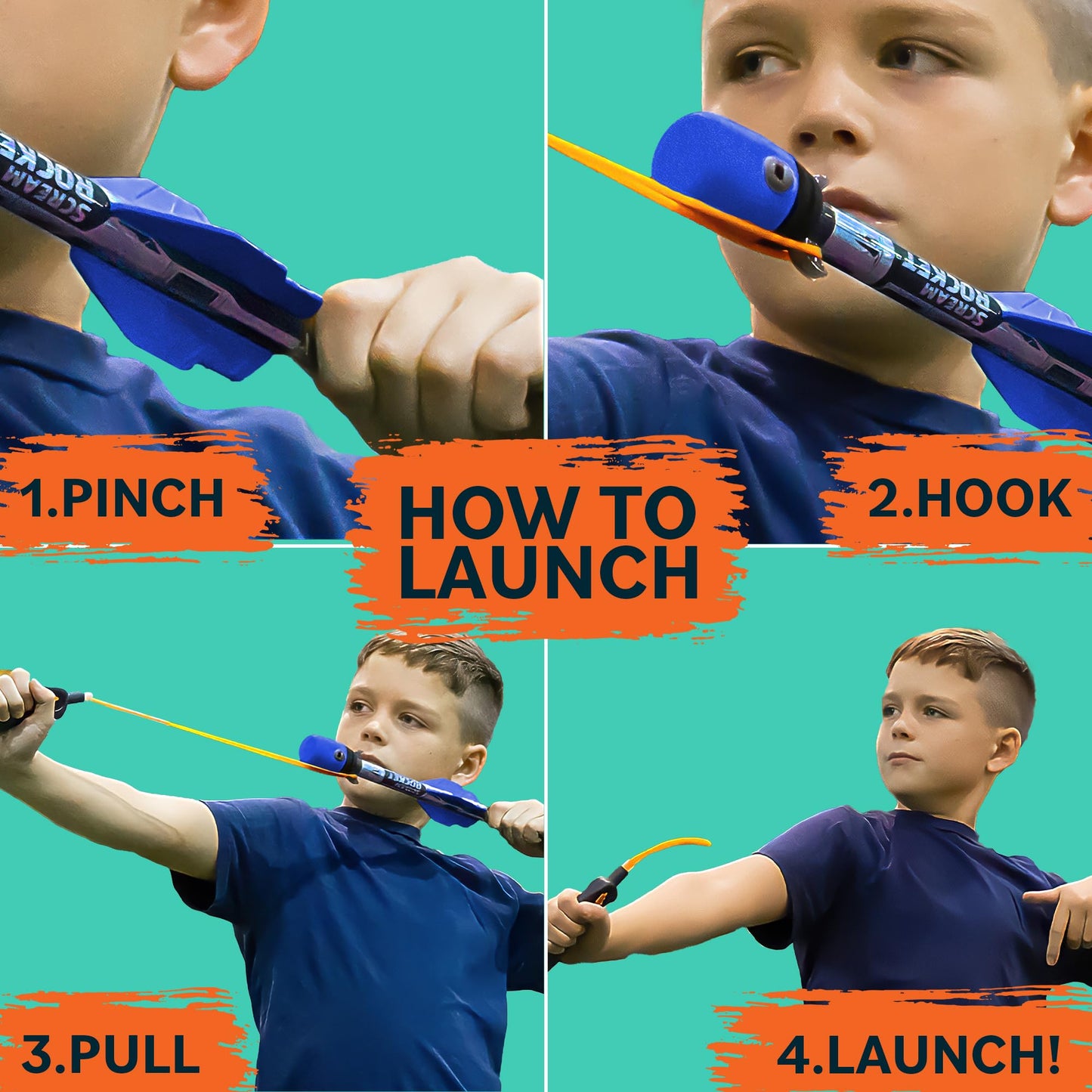 Toy Rocket Launcher for Kids: Slingshot Rockets Outdoor Toys & Beach Games - Water Summer Birthday Gifts for Boys & Girls All Ages 8 & Up - Pool Toys & Boy Gifts for 8 9 10 11 12 Year Old Gift Ideas