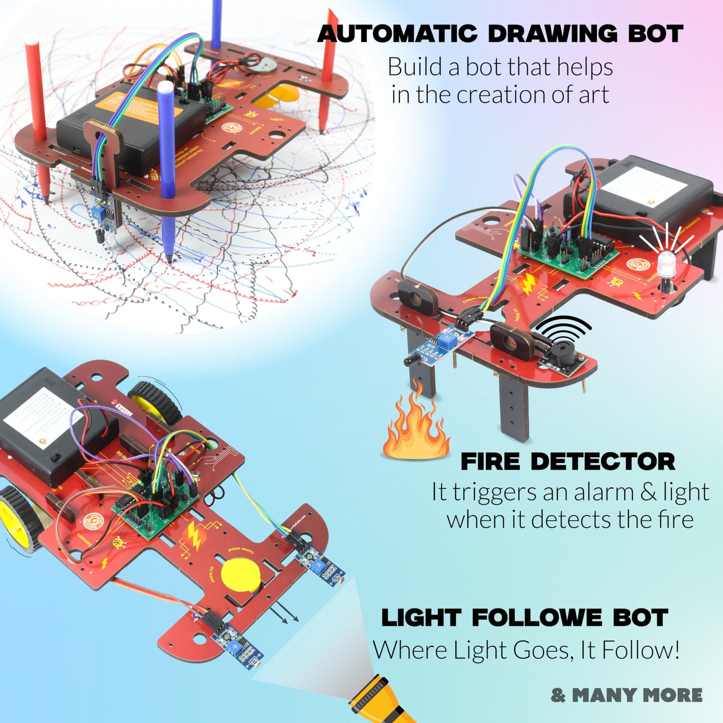 Butterfly Edufields 10in1 STEM Robotics Kit for Kids 8-12-14, Robot Kit for 8-10, Electronics for Kids 8-12, Engineering Kits for Kids Age 8-12, Science Kits for Kids Age 12-14, Circuit Board for Kids