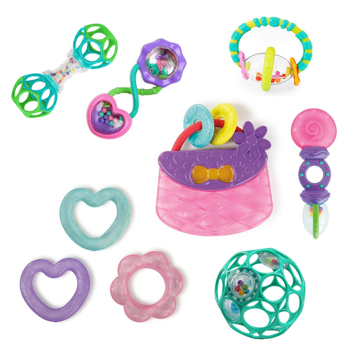 Bright Starts Oball Shaker Rattle Toy, Ages Newborn Plus