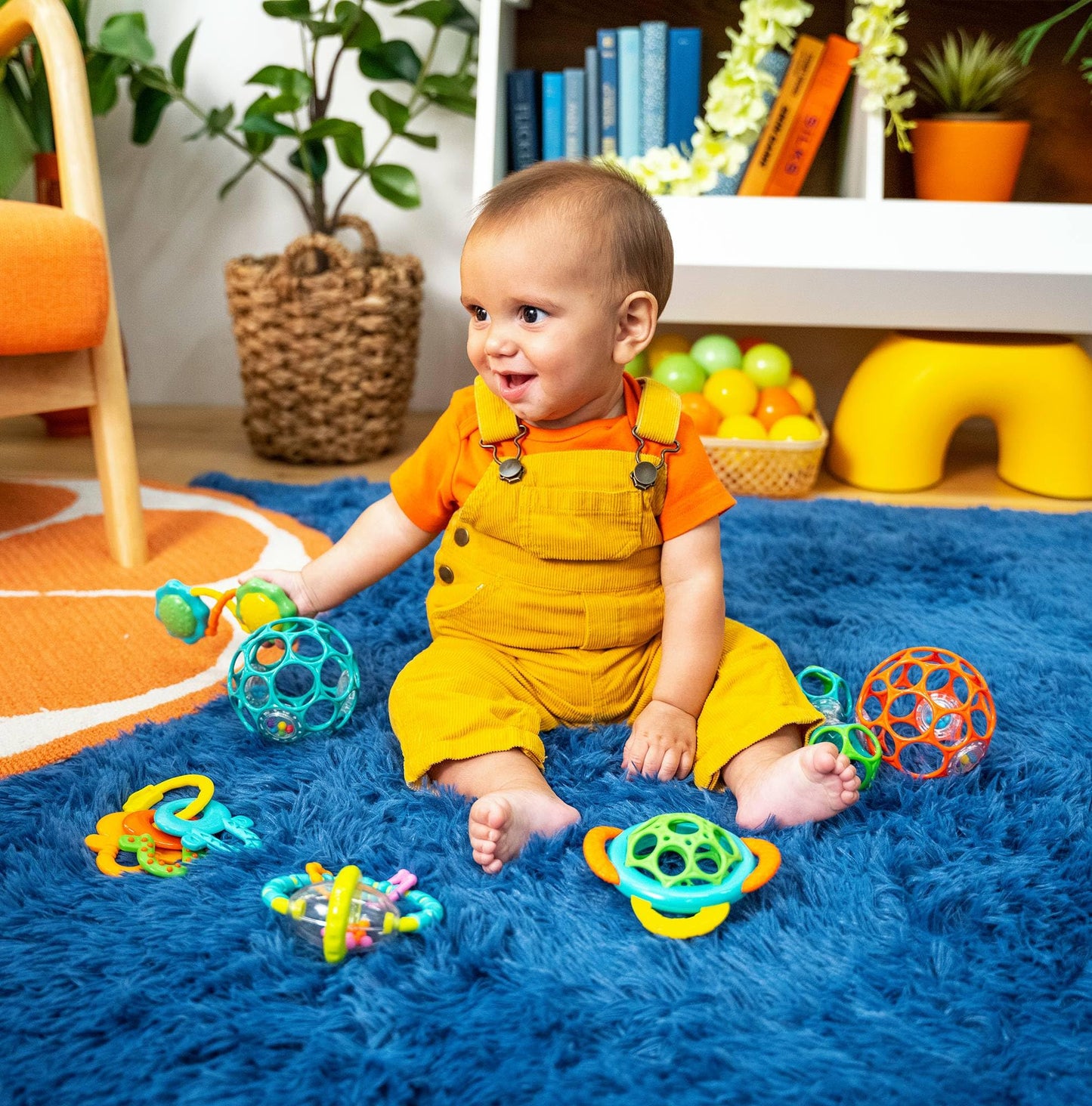 Bright Starts Oball Shaker Rattle Toy, Ages Newborn Plus