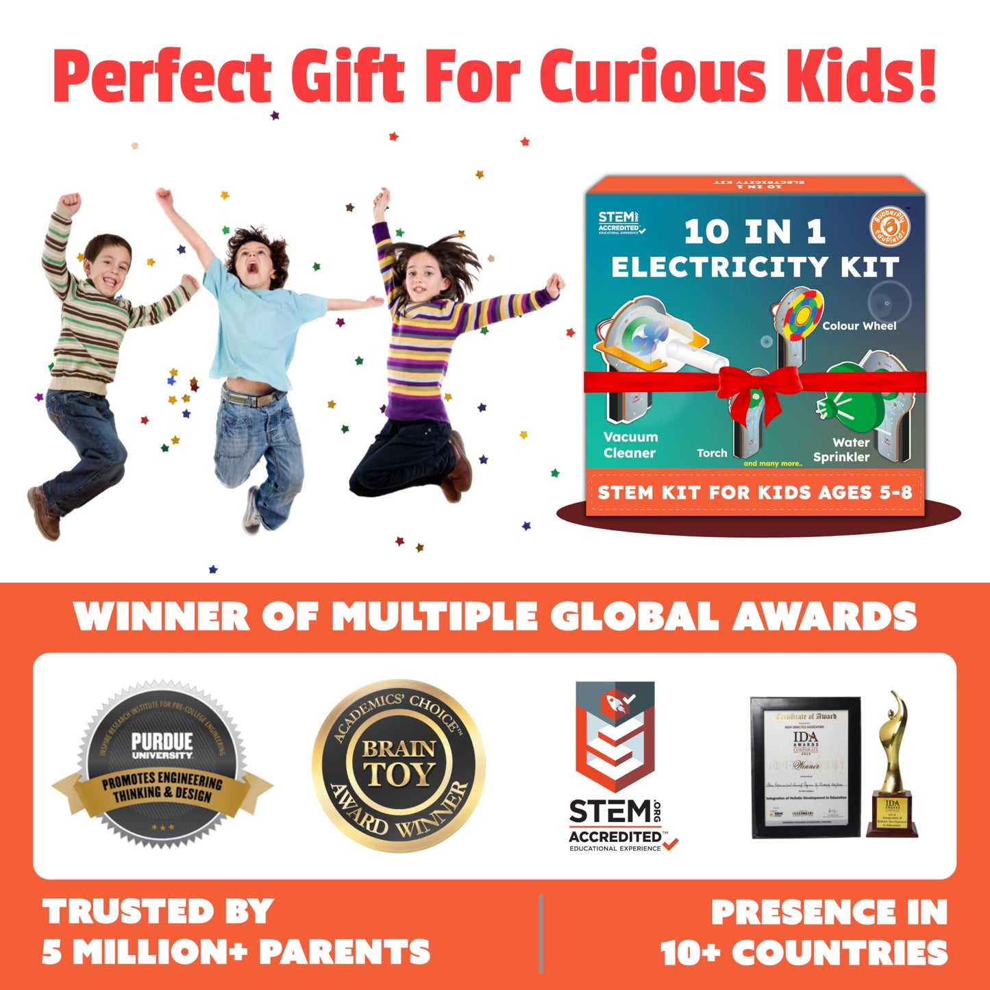 Butterfly Edufields 200+ Jumbo STEM Projects Kit for Kids Age 12-14 | Engineering & Science Experiments for 8-12 Year Olds | Electronics Circuits | Best Birthday Gift for Kids Age 12-14