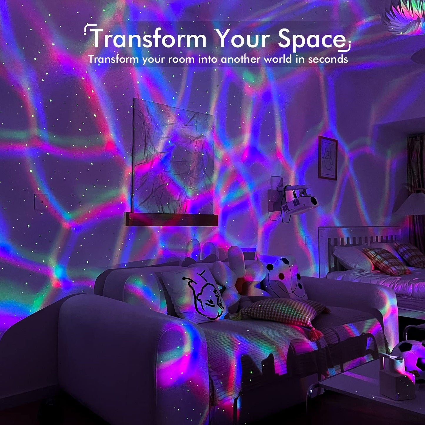 Rossetta Star Projector, Galaxy Projector for Bedroom, LED Night Light Aurora Projector with Bluetooth Speaker, White Noise, Timer and Remote, Room Decor, Gifts for Kids, Adults, Christmas, Birthday