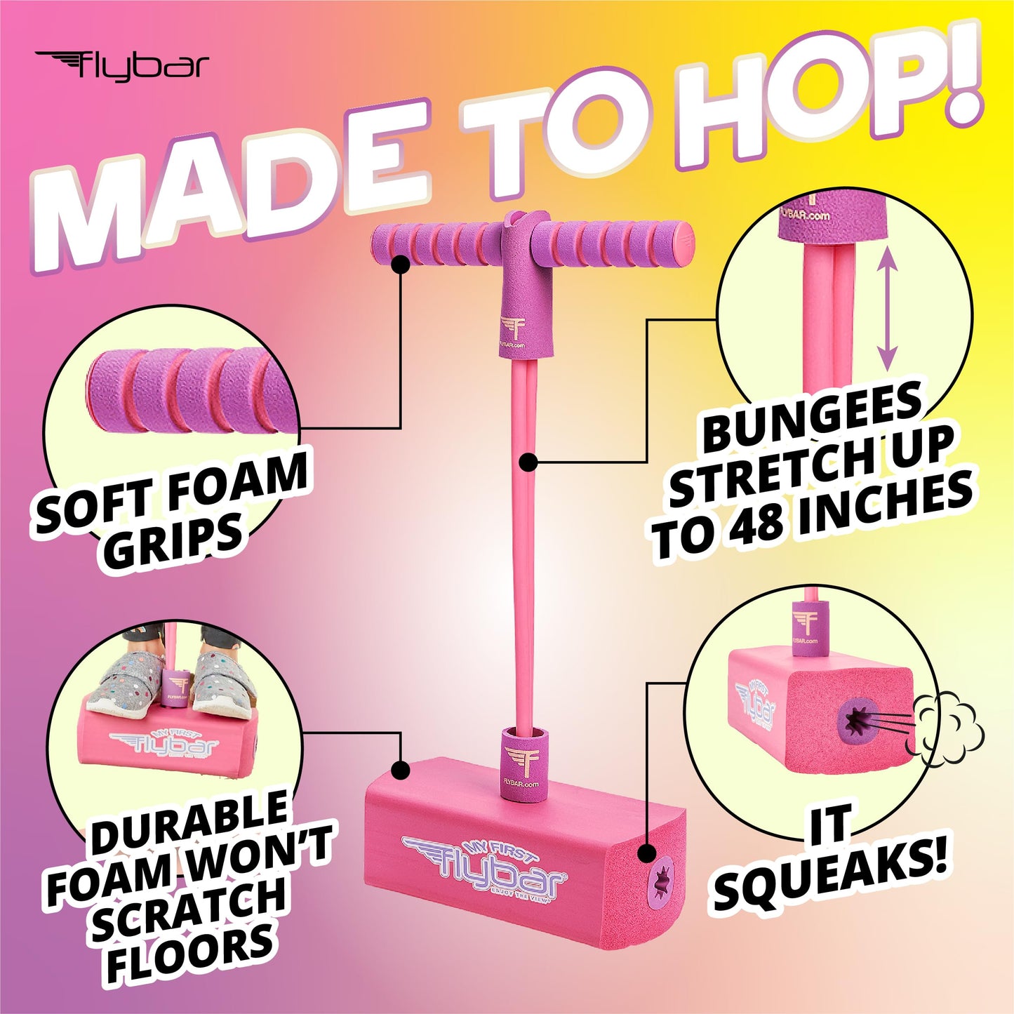 Flybar My First Foam Pogo Jumper for Kids Fun and Safe Pogo Stick for Toddlers
