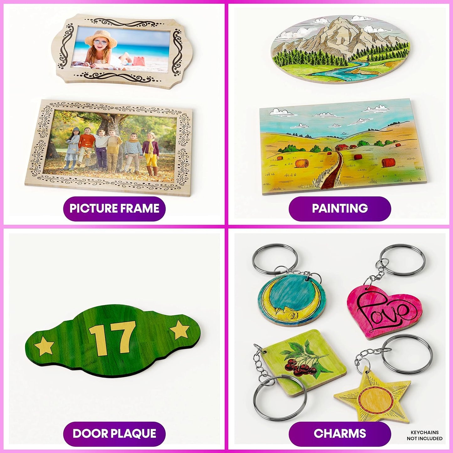 Beginners Wood Burning Kit for Kids and Teenage Boys & Girls Cool Gifts for Boy or Girl Craft Projects Birthday Gift Idea for Older Children Teen Woodburning DIY Hobby Kits Art Activities