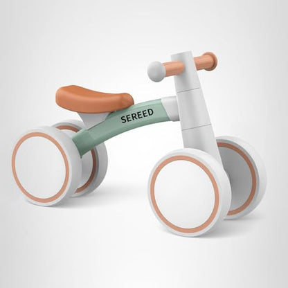 SEREED Baby Balance Bike for 1 Year Old Boys Girls 12-24 Month Toddler Balance Bike, 4 Wheels Toddler First Bike, First Birthday Gifts