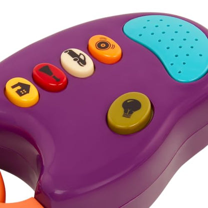 B. toys – Toy Car Keys – Key Fob with Lights & Sounds – Interactive Baby Toy – Pretend Keys for Babies, Toddlers – 10 Months + – FunKeys – Purple