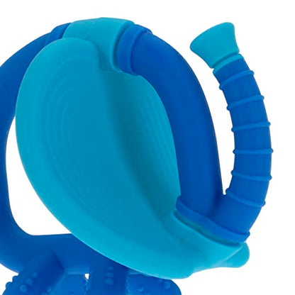 Nuby Geo Zoos Massaging Teether - Baby Teething Toy - Soft Easy Grip - 3+ Months - Elephant