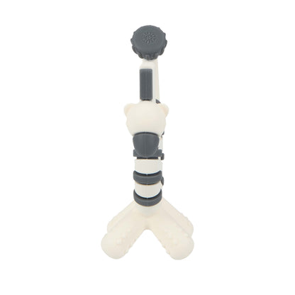 Nuby Geo Zoos Massaging Teether - Baby Teething Toy - Soft Easy Grip - 3+ Months - Elephant