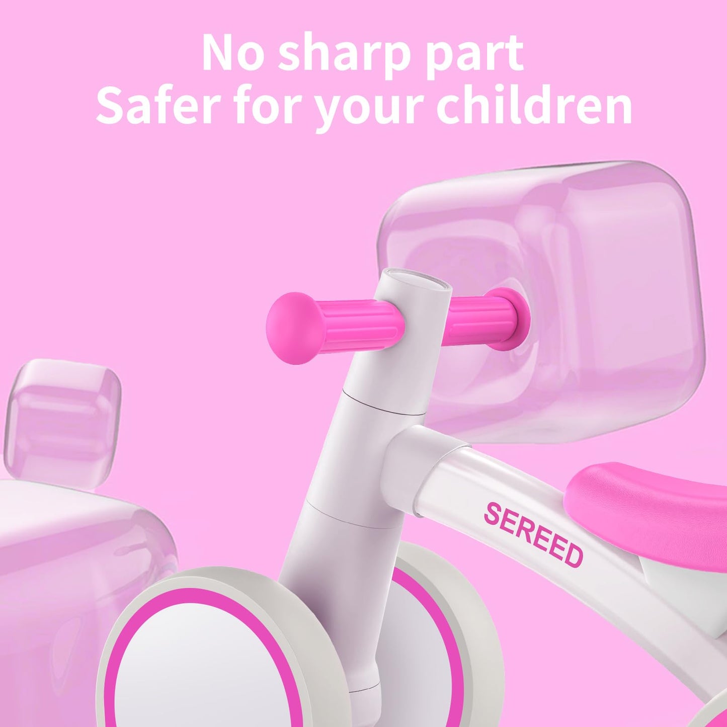 SEREED Baby Balance Bike for 1 Year Old Boys Girls 12-24 Month Toddler Balance Bike, 4 Wheels Toddler First Bike, First Birthday Gifts