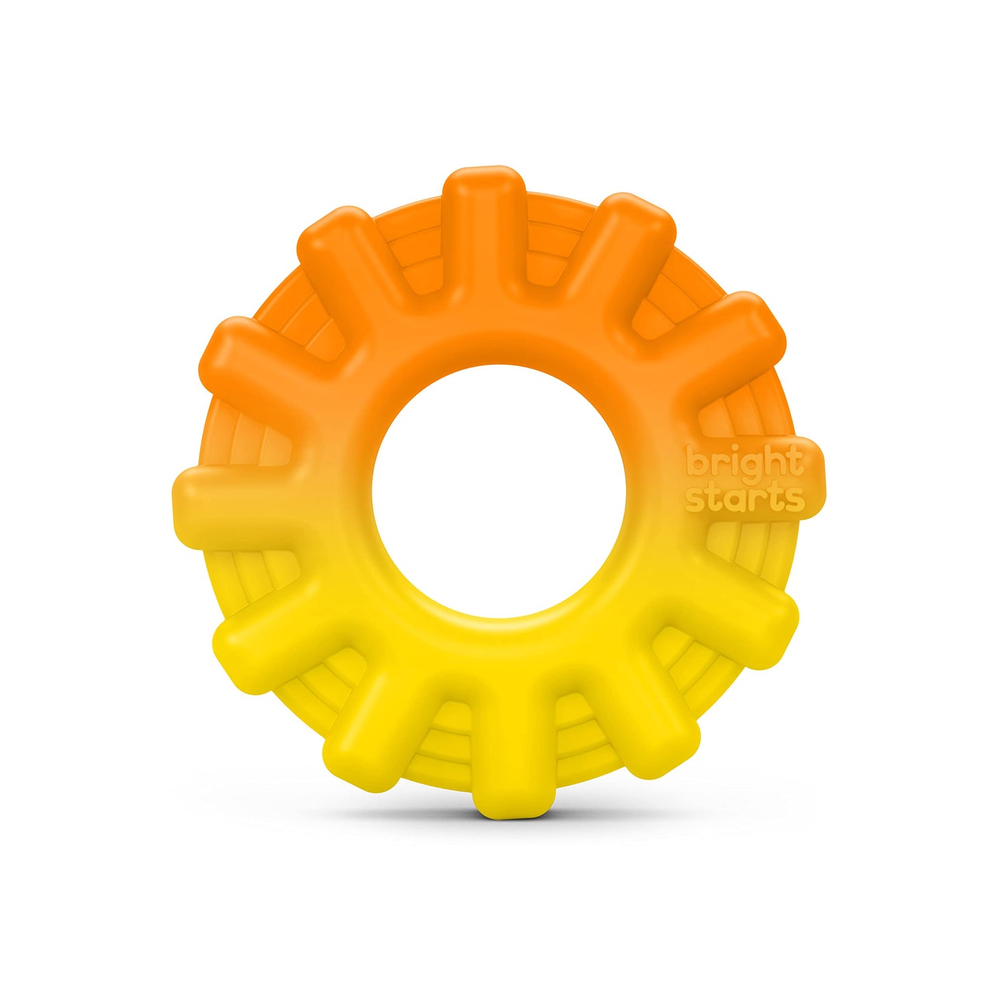 Bright Starts Grab & Spin Baby Rattle & BPA-Free Teether Toy, Ages 3 Months+