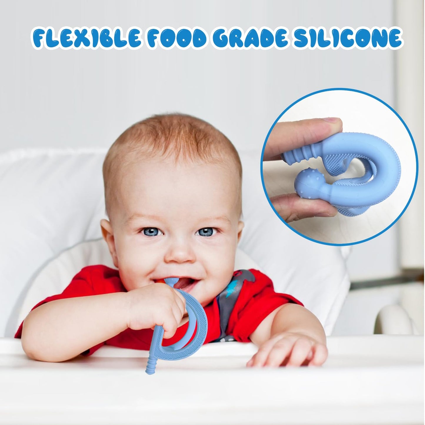 YAPROMO Baby Teething Toys,Reomte Teether Toys, Silicone Chew Toy for Babies 18+ Months, Remote Control Shape Teething Toys, Early Educational Toy BPA Free & Refrigerator Safe (Black02 & Pink01)