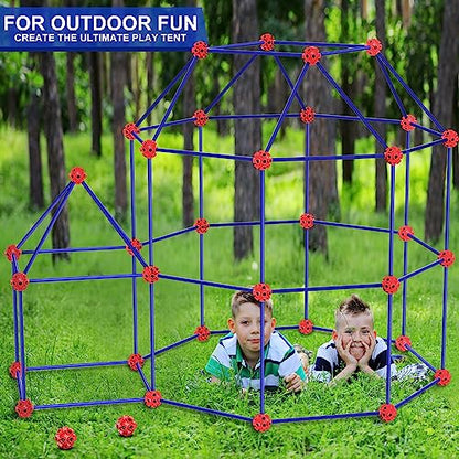 V-Opitos 180 Pack Fort Building Kits for Kids Age 4, 5, 6, 7, 8+ Years Old, Creative STEM Building Toys for DIY Castles, Tunnels, Play Tent, Ideal Christmas, Birthday Gifts for Boys & Girls
