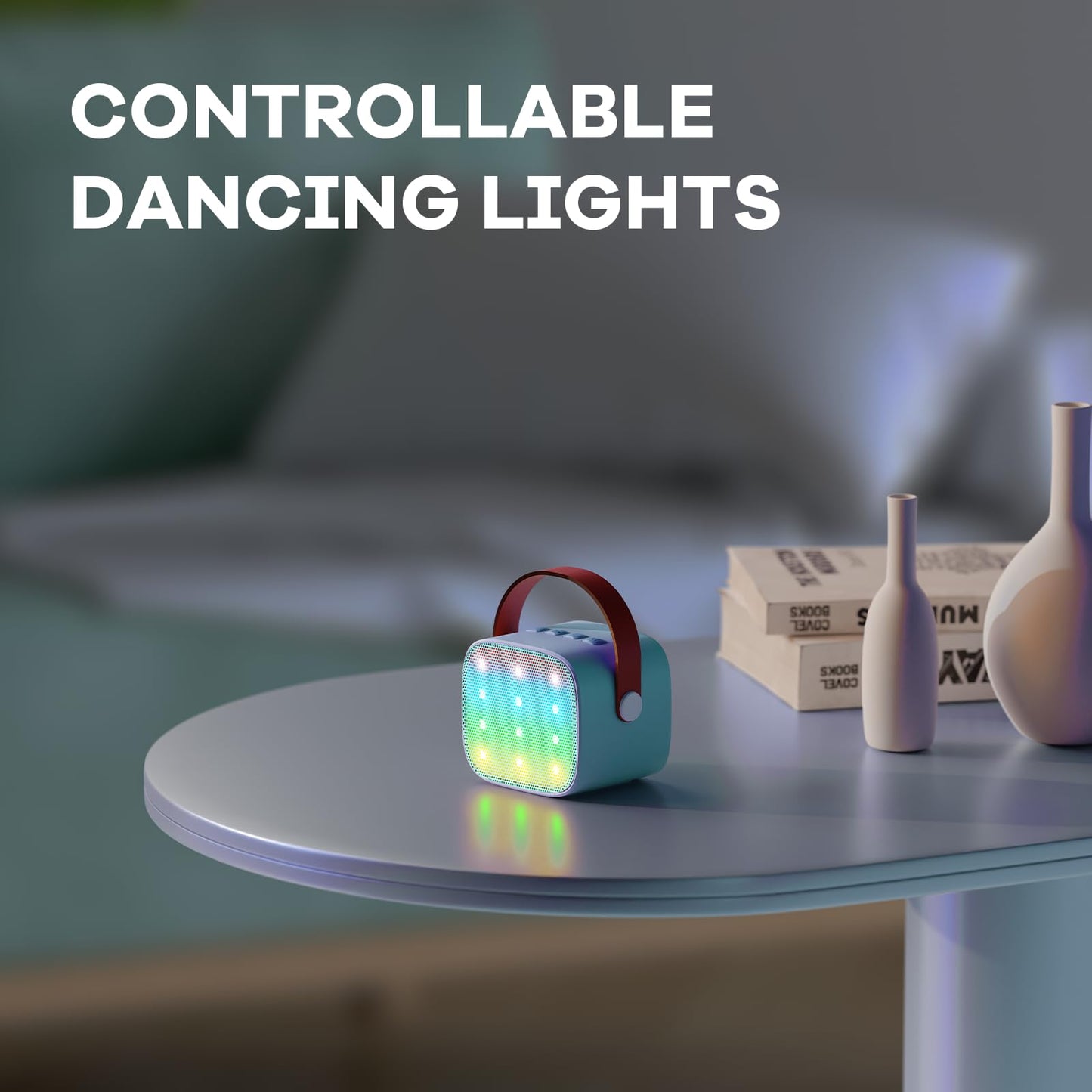 Karaoke Machine for Kids, Portable Mini Speaker with 2 Wireless Microphones, TOP Kids Gifts for Girls Ages 3, 4, 5, 6, 7, 8, 9, 10, 11, 12 +Years Old, 4-12th Christmas Birthday Toy Party (Purple)