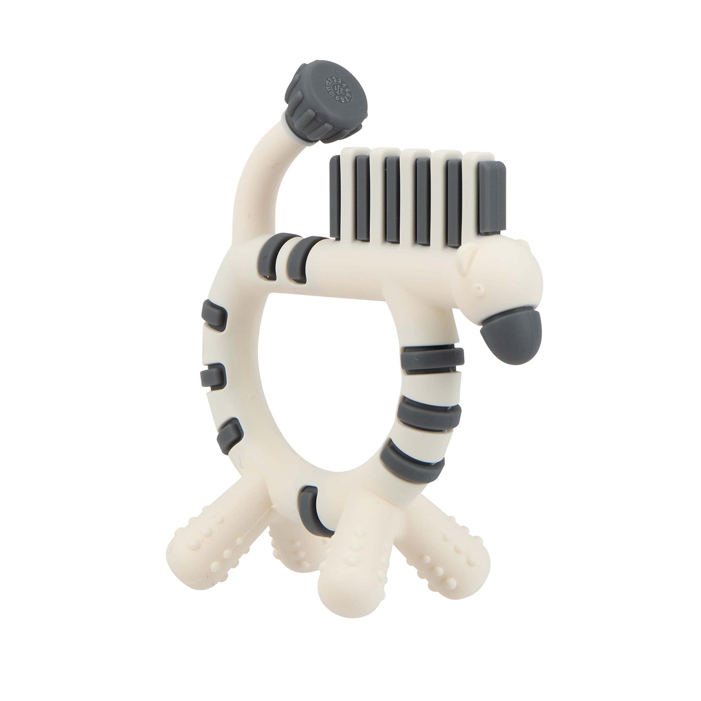 Nuby Geo Zoos Massaging Teether - Baby Teething Toy - Soft Easy Grip - 3+ Months - Elephant