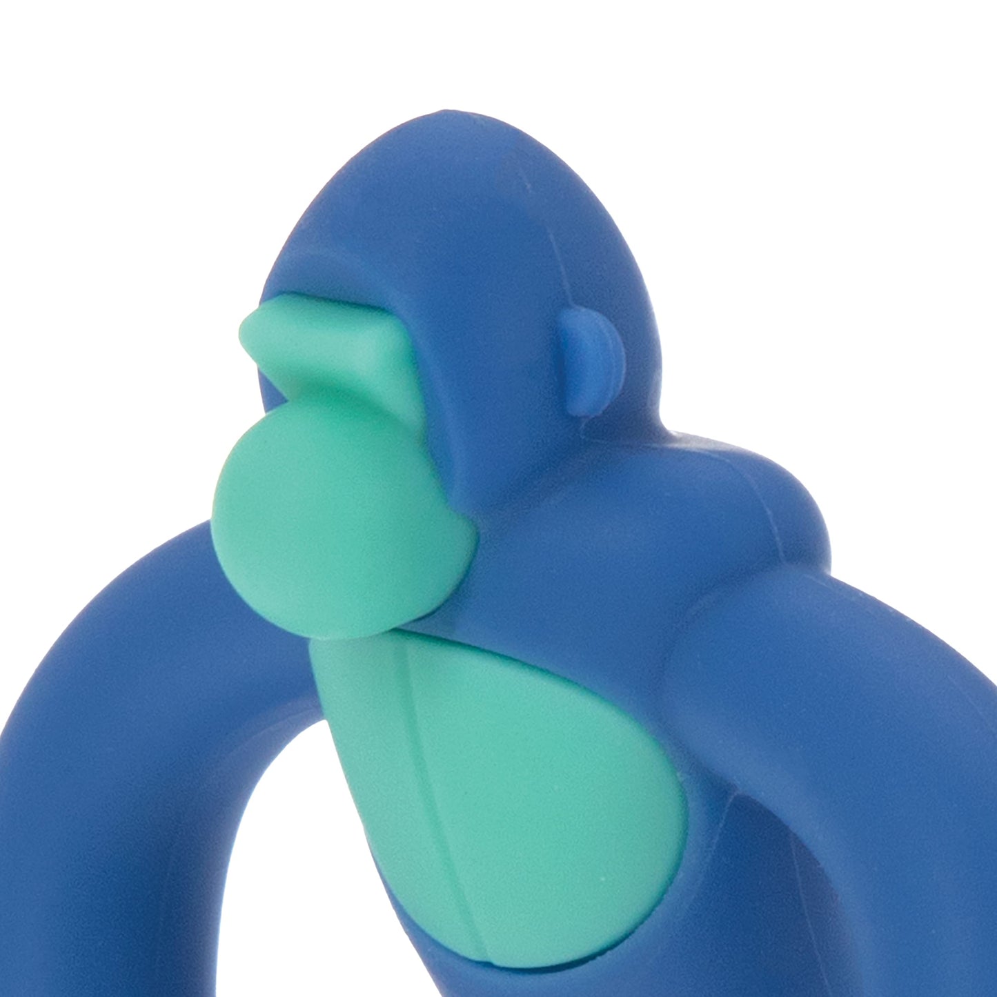 Nuby Geo Zoos Massaging Teether - Baby Teething Toy - Soft Easy Grip - 3+ Months - Elephant