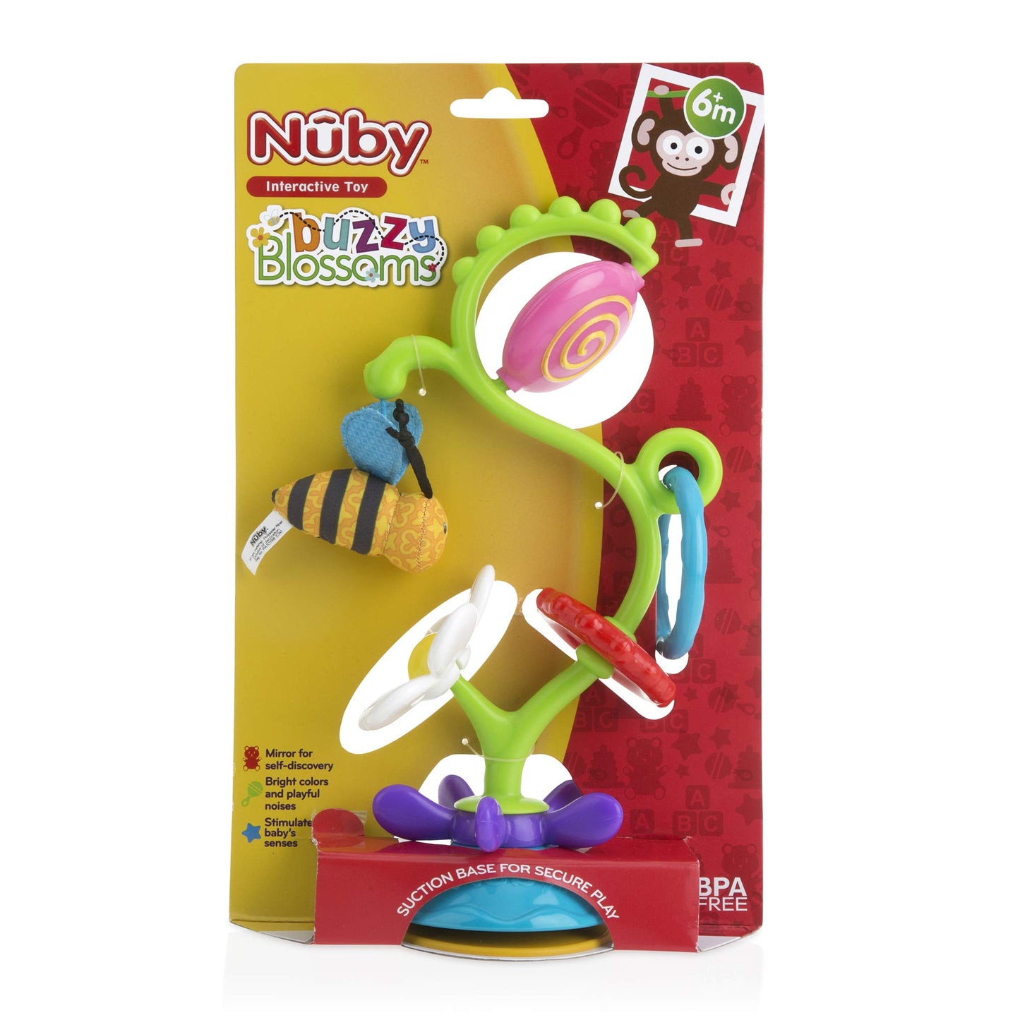 Nuby Silly Spinwheel Toy with Suction Base - Interactive High Chair Toy for Babies and Toddlers - 6+ Months