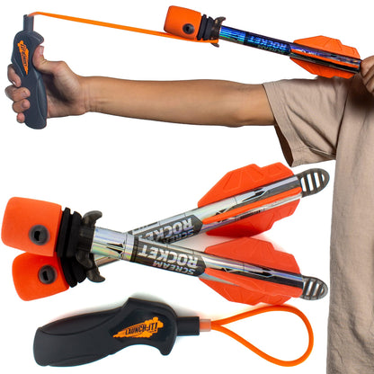 Toy Rocket Launcher for Kids: Slingshot Rockets Outdoor Toys & Beach Games - Water Summer Birthday Gifts for Boys & Girls All Ages 8 & Up - Pool Toys & Boy Gifts for 8 9 10 11 12 Year Old Gift Ideas
