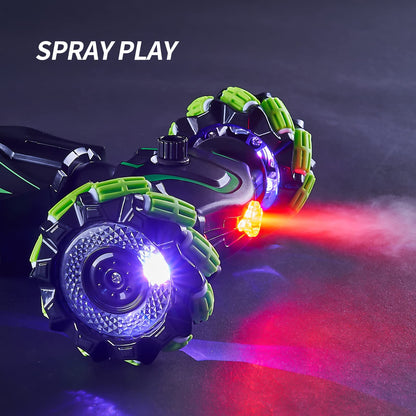 4WD Remote Control Gesture Sensor Car,Hand Controlled RC Stunt Car,Double-Sided Vehicle 360° Rotation with Light and Music Spray, Watch Toy Cars for Boys & Girls Birthday