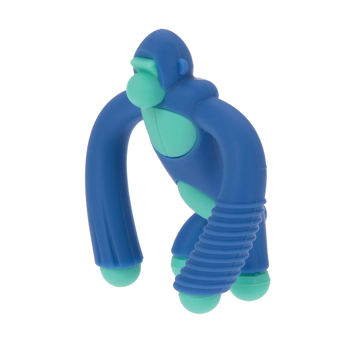 Nuby Geo Zoos Massaging Teether - Baby Teething Toy - Soft Easy Grip - 3+ Months - Elephant