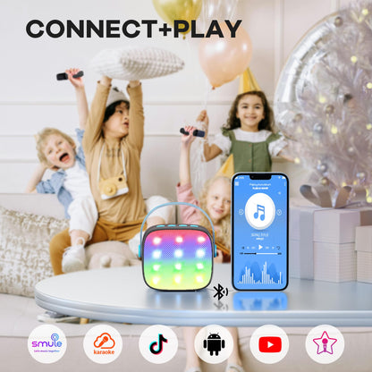 Karaoke Machine for Kids, Portable Mini Speaker with 2 Wireless Microphones, TOP Kids Gifts for Girls Ages 3, 4, 5, 6, 7, 8, 9, 10, 11, 12 +Years Old, 4-12th Christmas Birthday Toy Party (Purple)