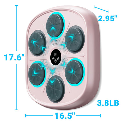 2025 New Model Smart Music Boxing Machine for Adults and Kids, Training Machine with LED Electronic Wall Mounted, Home Indoor Workout Equipment with Premium Boxing Gloves