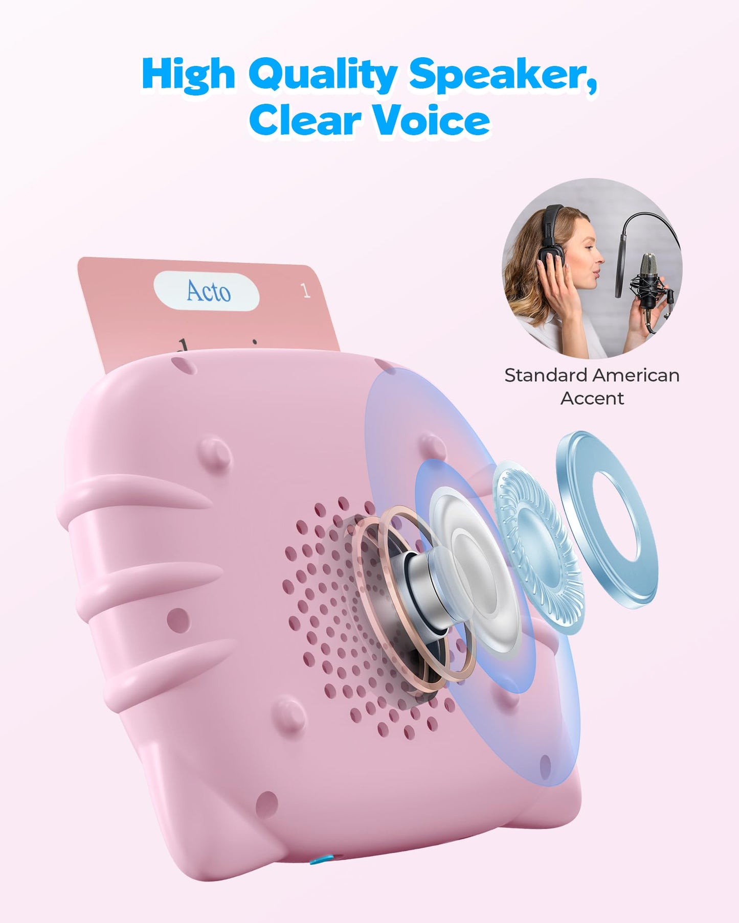 Talking Flash Cards for Toddlers 1 2 3 4 Year Olds, Montessori Language Learning with 224 Words, Pocket Speech Therapy and Autism Playthings, Children's Sensory Educational Device