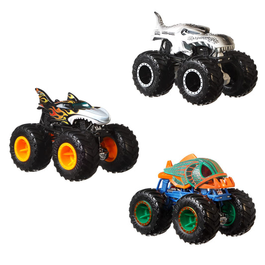 Hot Wheels Monster Trucks 1:64 Scale 2-Pack Assortment with Giant Wheels