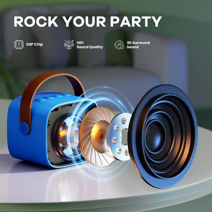 Karaoke Machine for Kids, Portable Mini Speaker with 2 Wireless Microphones, TOP Kids Gifts for Girls Ages 3, 4, 5, 6, 7, 8, 9, 10, 11, 12 +Years Old, 4-12th Christmas Birthday Toy Party (Purple)